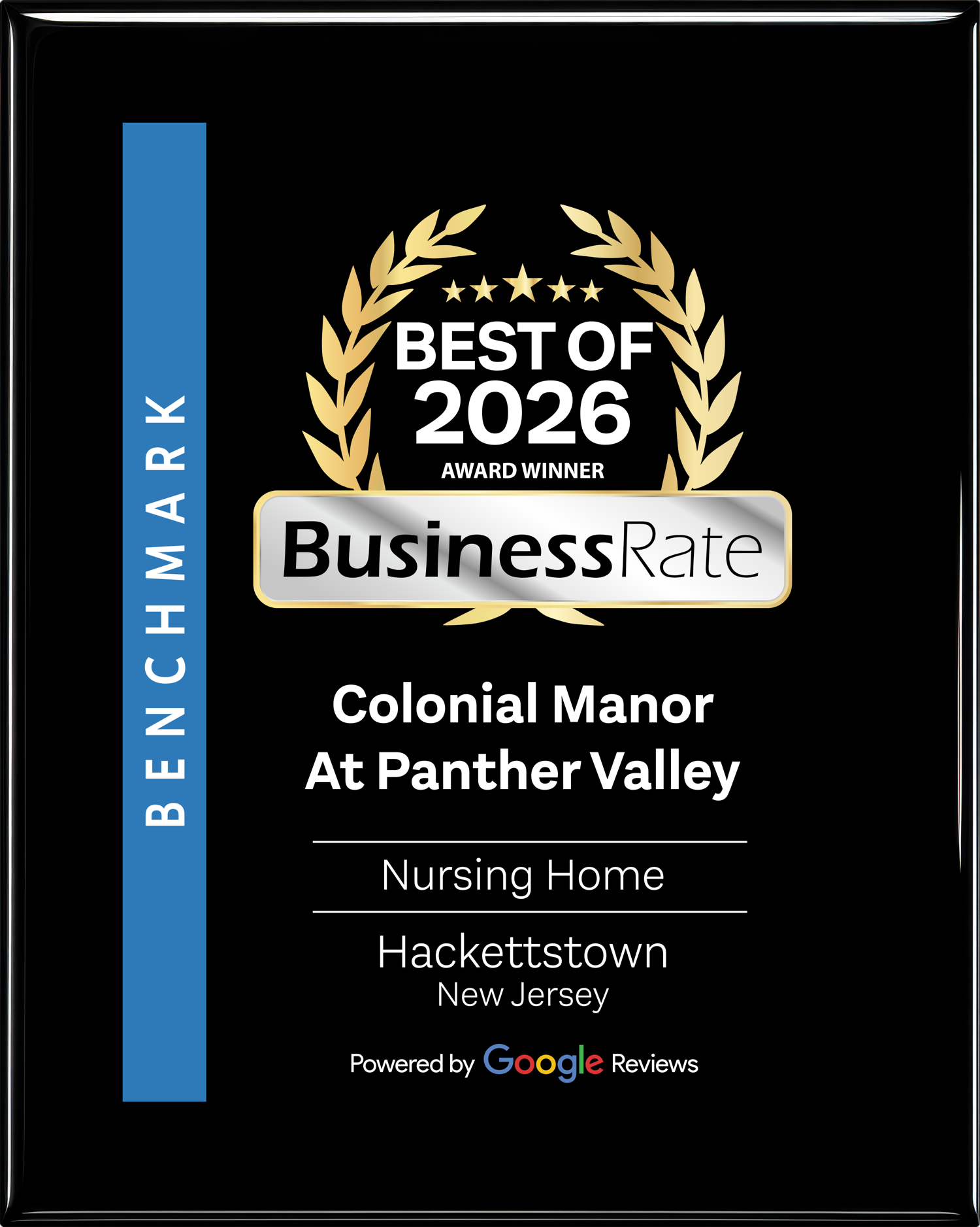 A sign that says best of senior living 2025 winner
