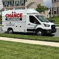 R A Chance Plumbing Inc service vehicle