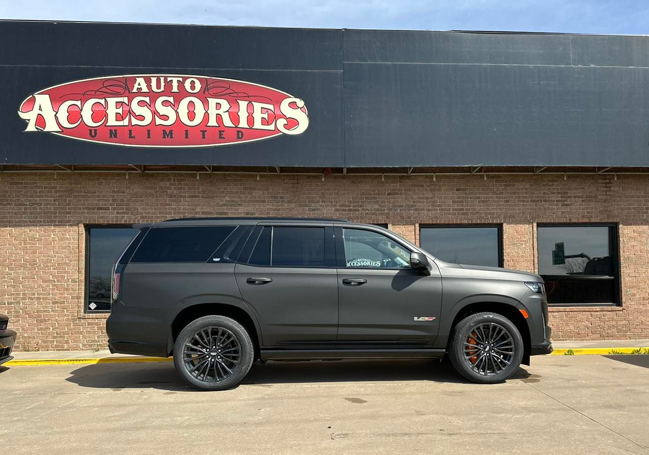Gray SUV parked in front of 