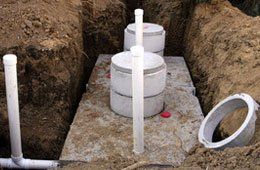 Septic system in the ground