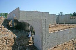 A foundation under construction