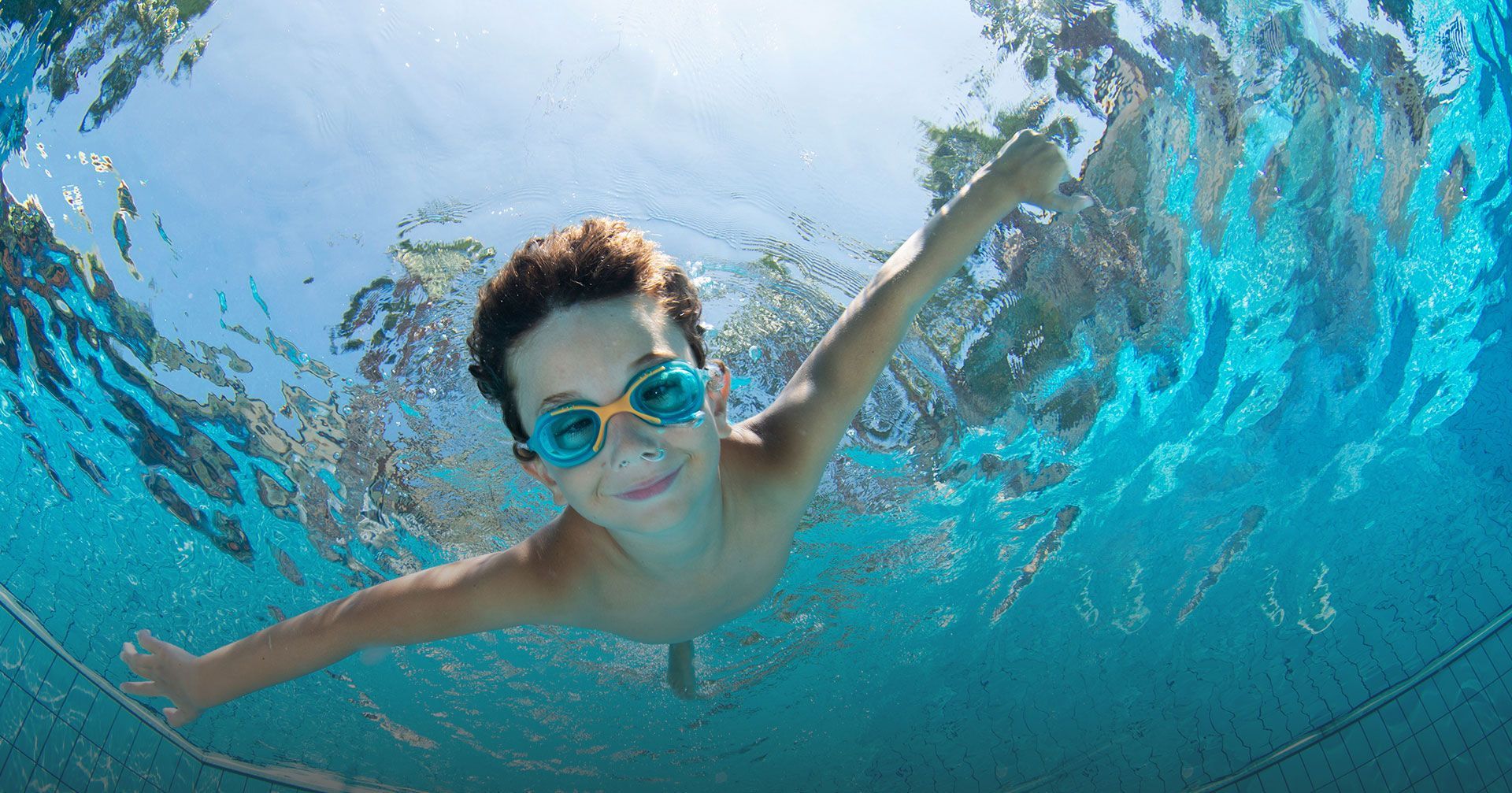 Boy swimming