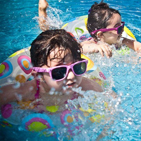 Children swimming
