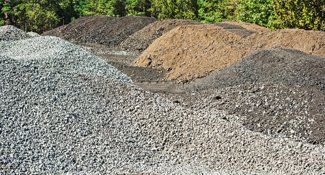 Topsoil, sand and gravels