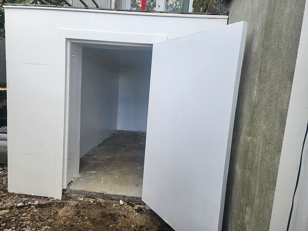 Staircase concrete shed project finished