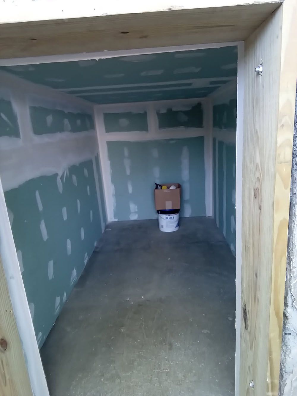 Staircase shed wall preparation