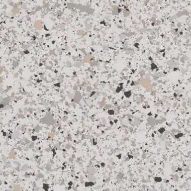 Speckled pattern in white, gray, beige, and black.