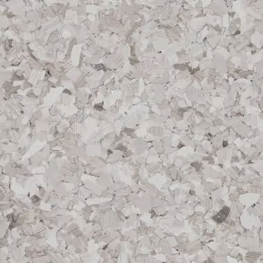 Textured white and gray floor coating, featuring irregular shapes.