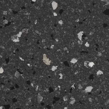 Dark speckled surface with flecks of white and gray.