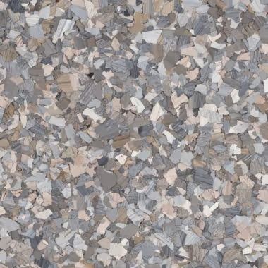 Textured flooring with shades of gray, beige, and white.