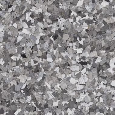 Gray and white chips, possibly flooring or a similar composite material.