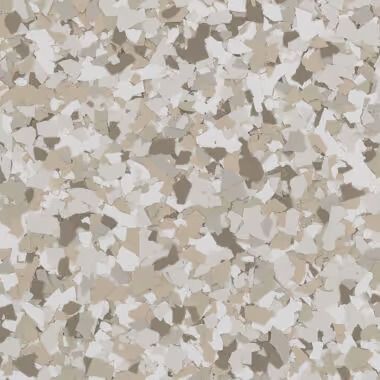 Speckled beige and cream floor coating.