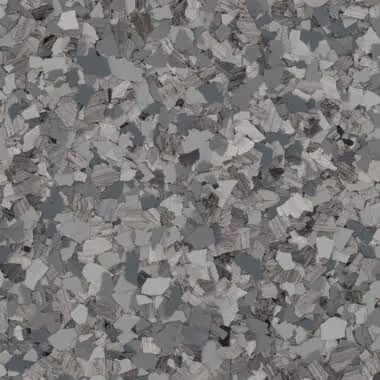 Gray and dark gray floor with speckled, textured appearance.