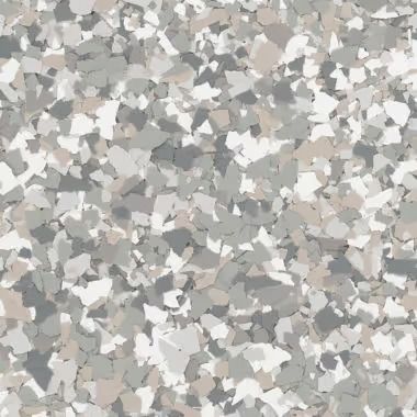 Multi-colored chips of gray, white, and tan.