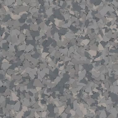 Gray and light gray speckled flooring.