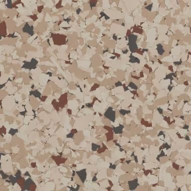 Brown and tan speckled flooring.