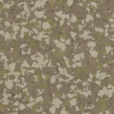 Tan and khaki flecked flooring.