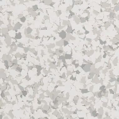 White, gray and light gray speckled flooring.