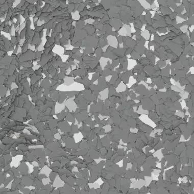 Gray and white floor flakes, scattered across a surface.