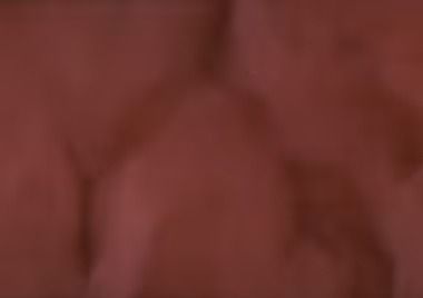 Reddish, blurred background with hints of undefined shapes.