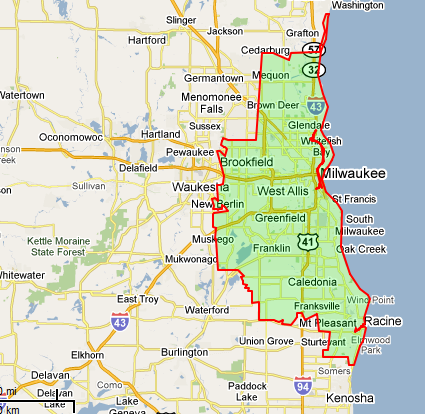 A map showing the boundaries of the state of michigan