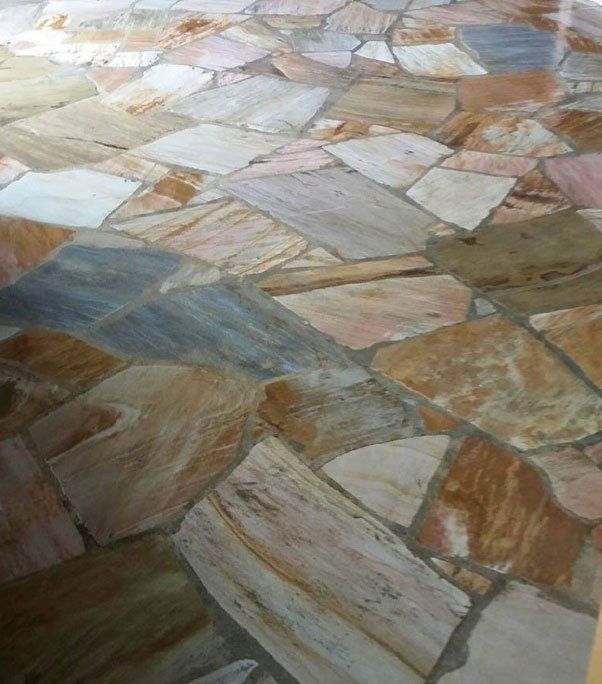 Natural stone flooring