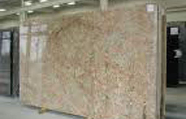 A large marble slab is sitting on a shelf in a room.