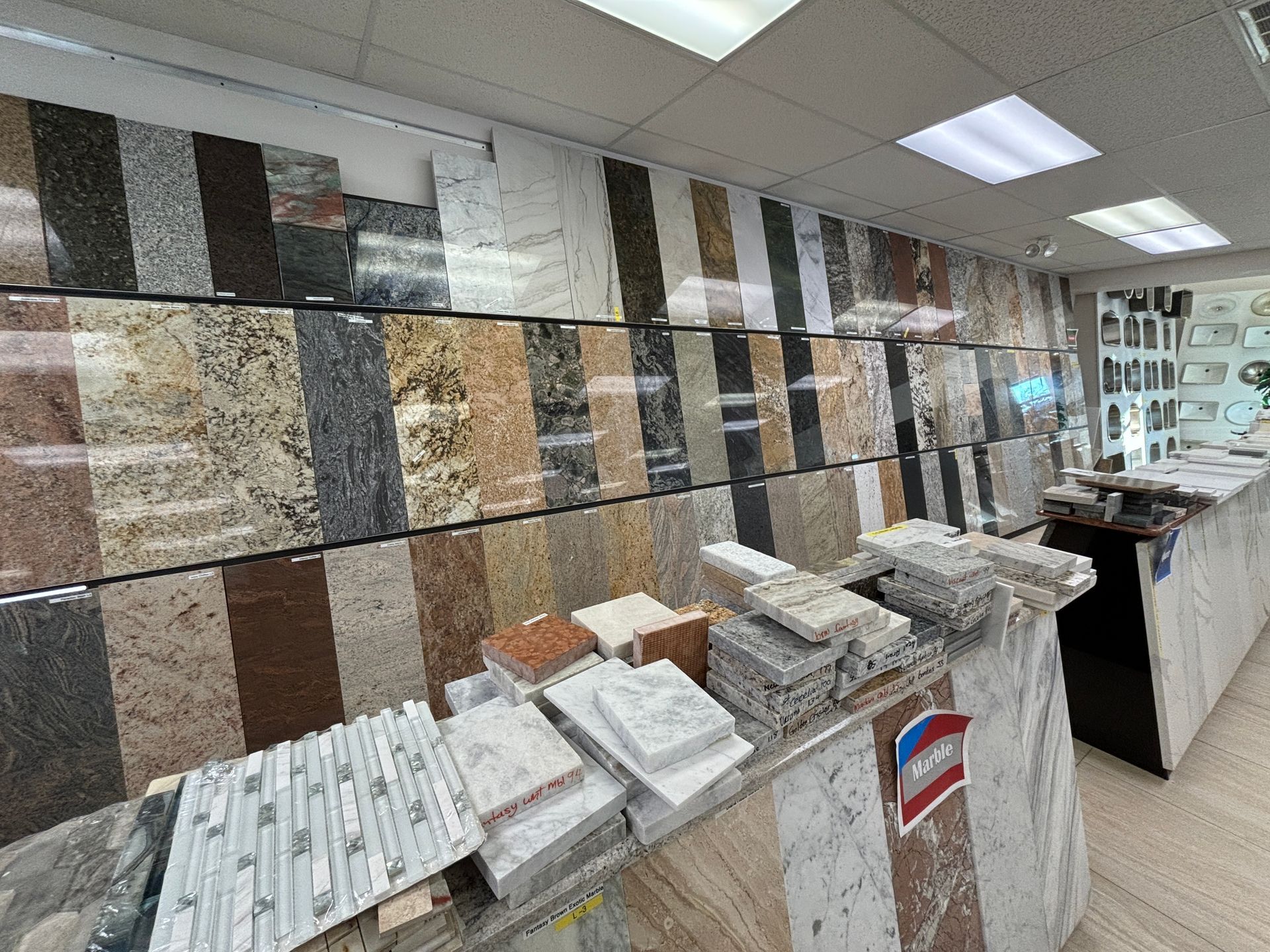 A store filled with lots of different types of tiles.