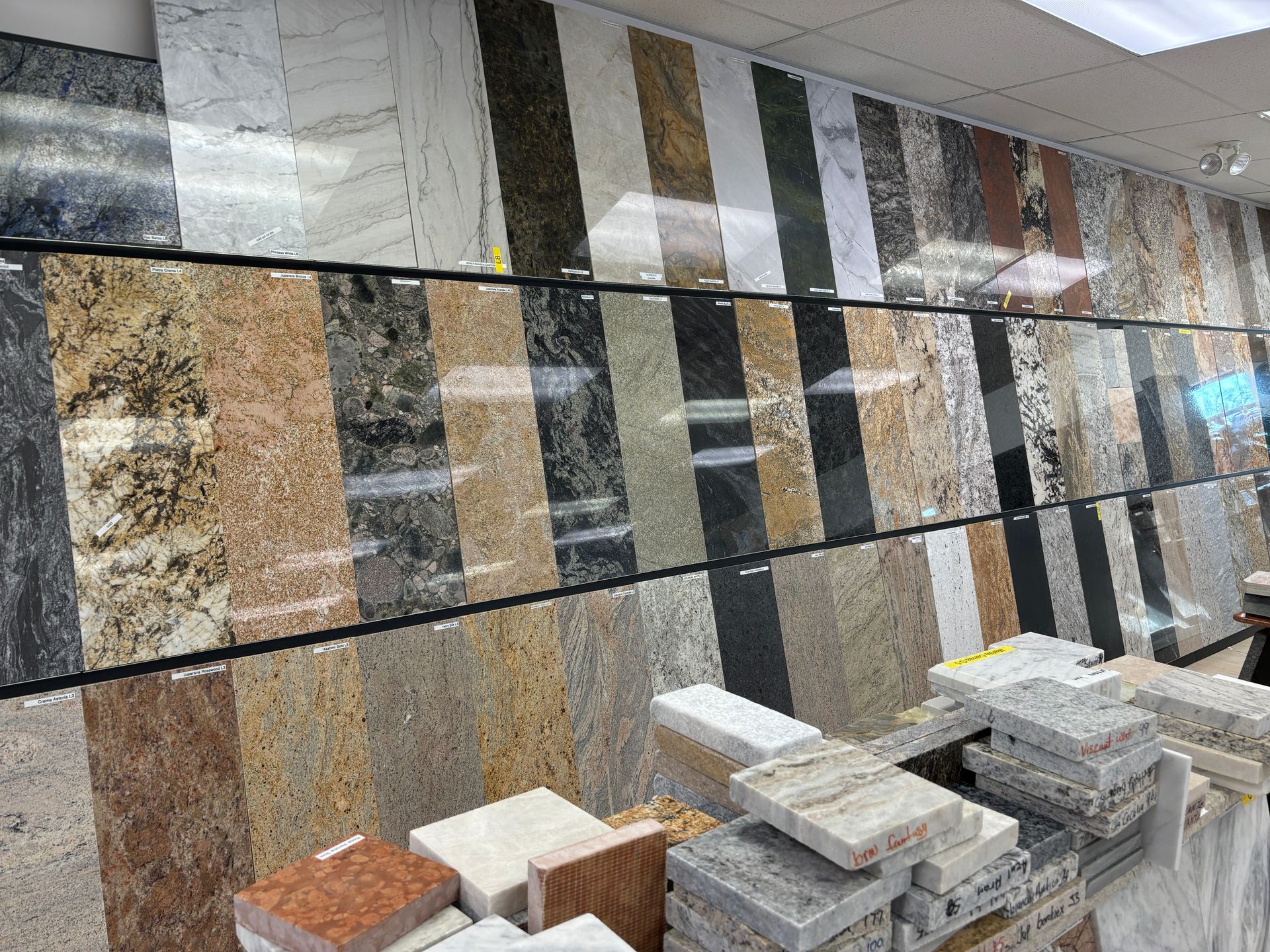 A room filled with lots of different types of tiles.