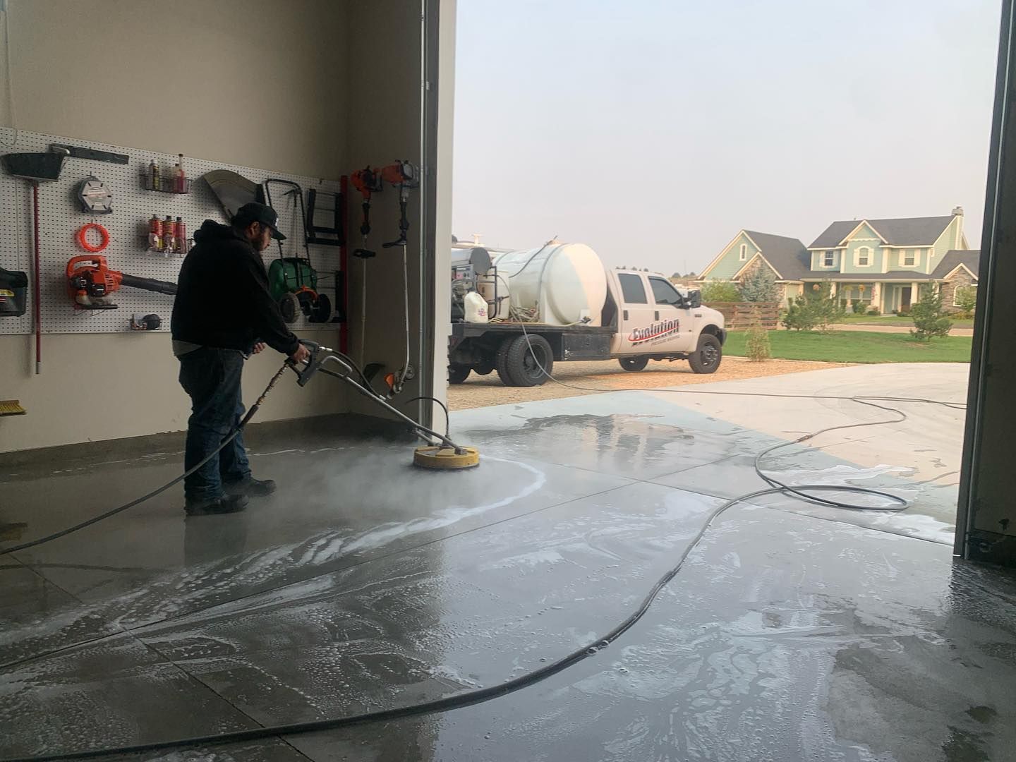 Pressure washing