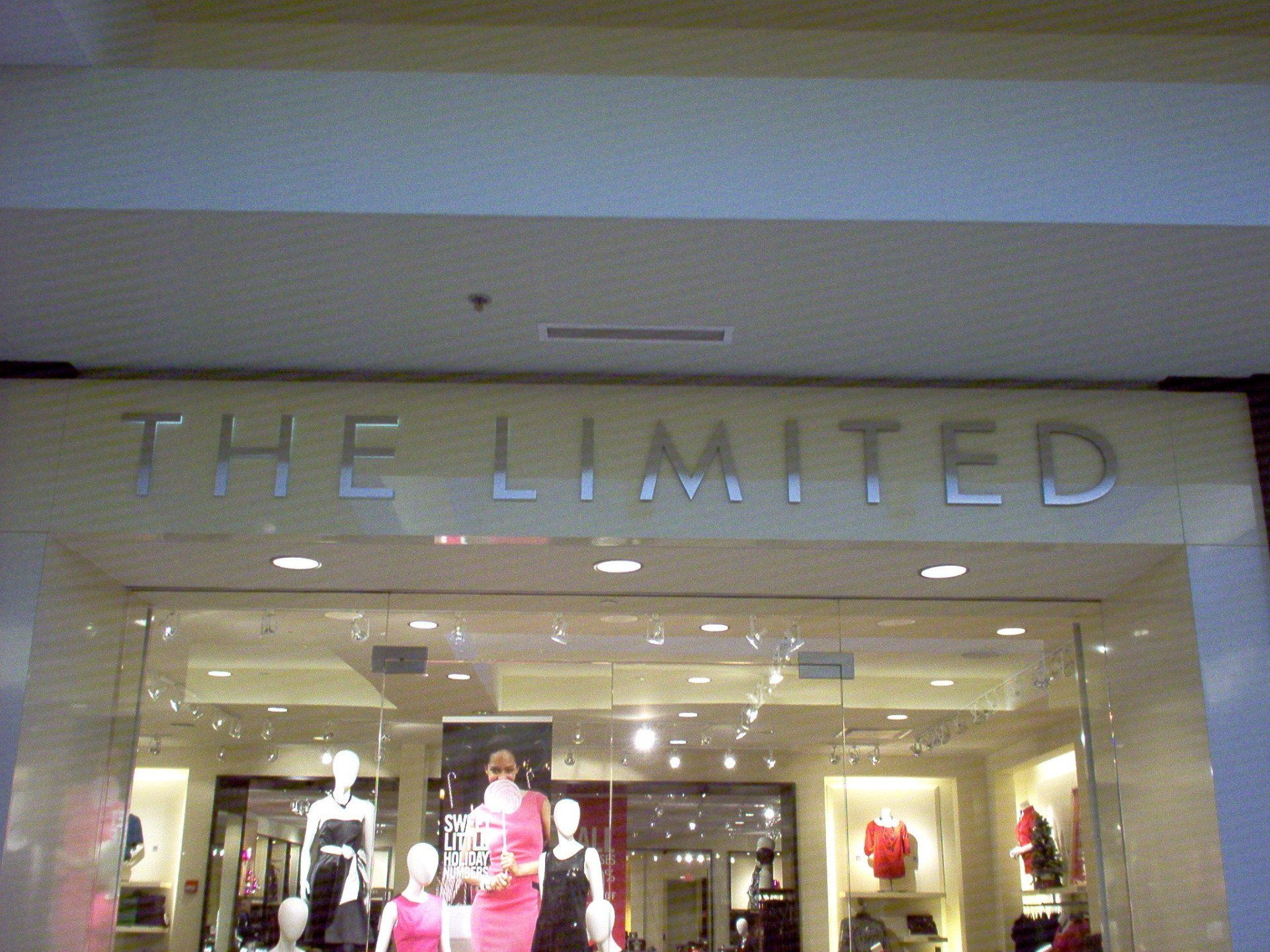 The front of a store called the limited