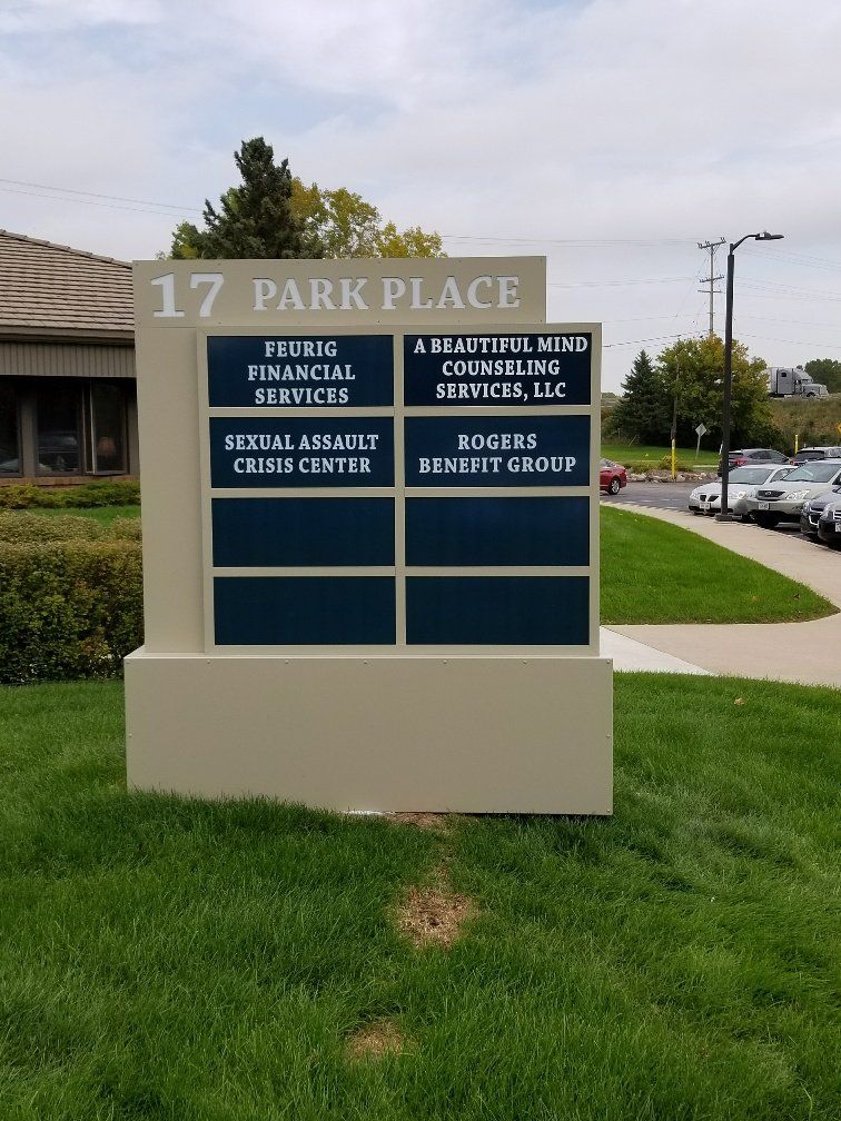 A sign that says 17 park place on it