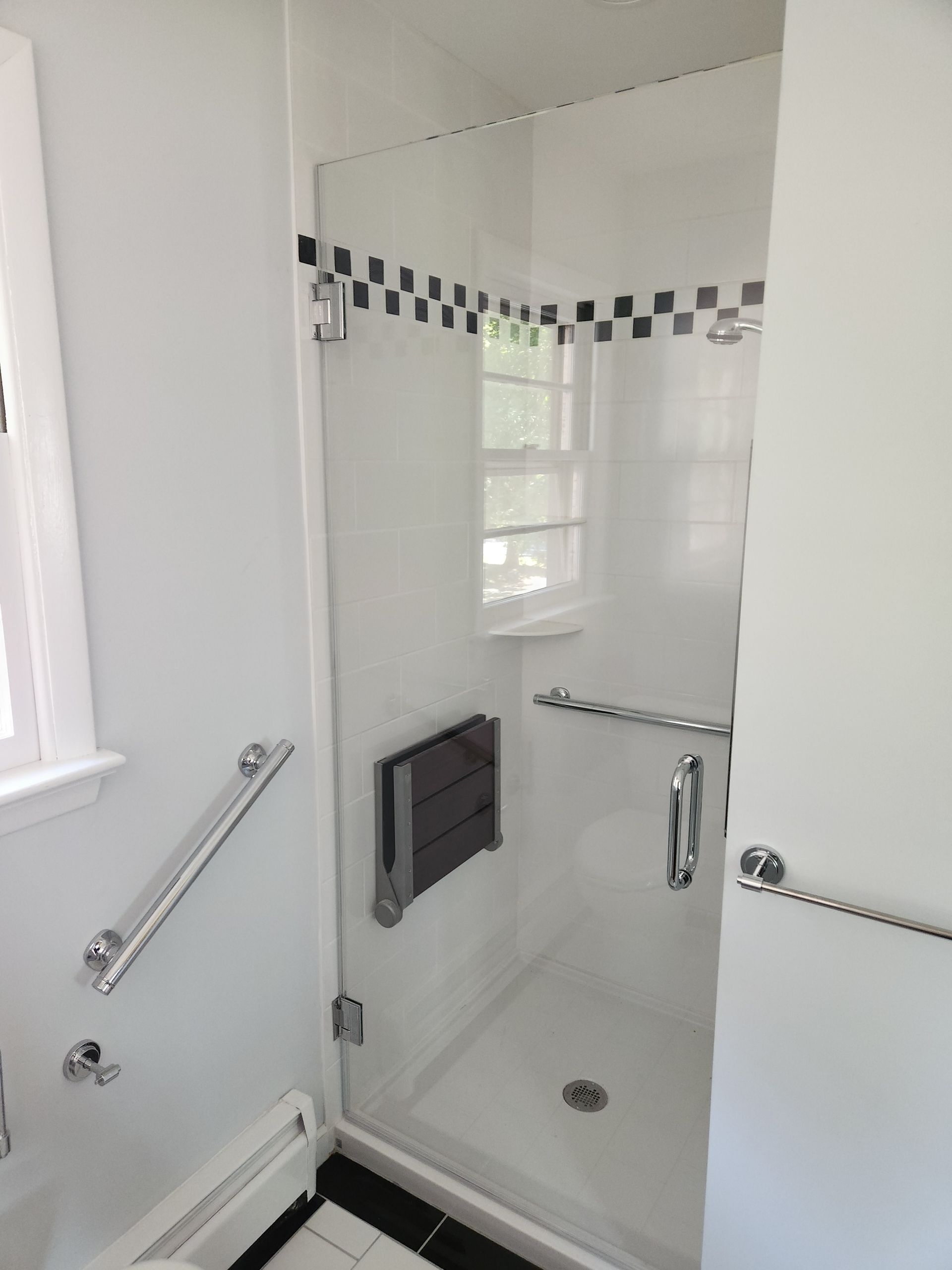 Shower door glass