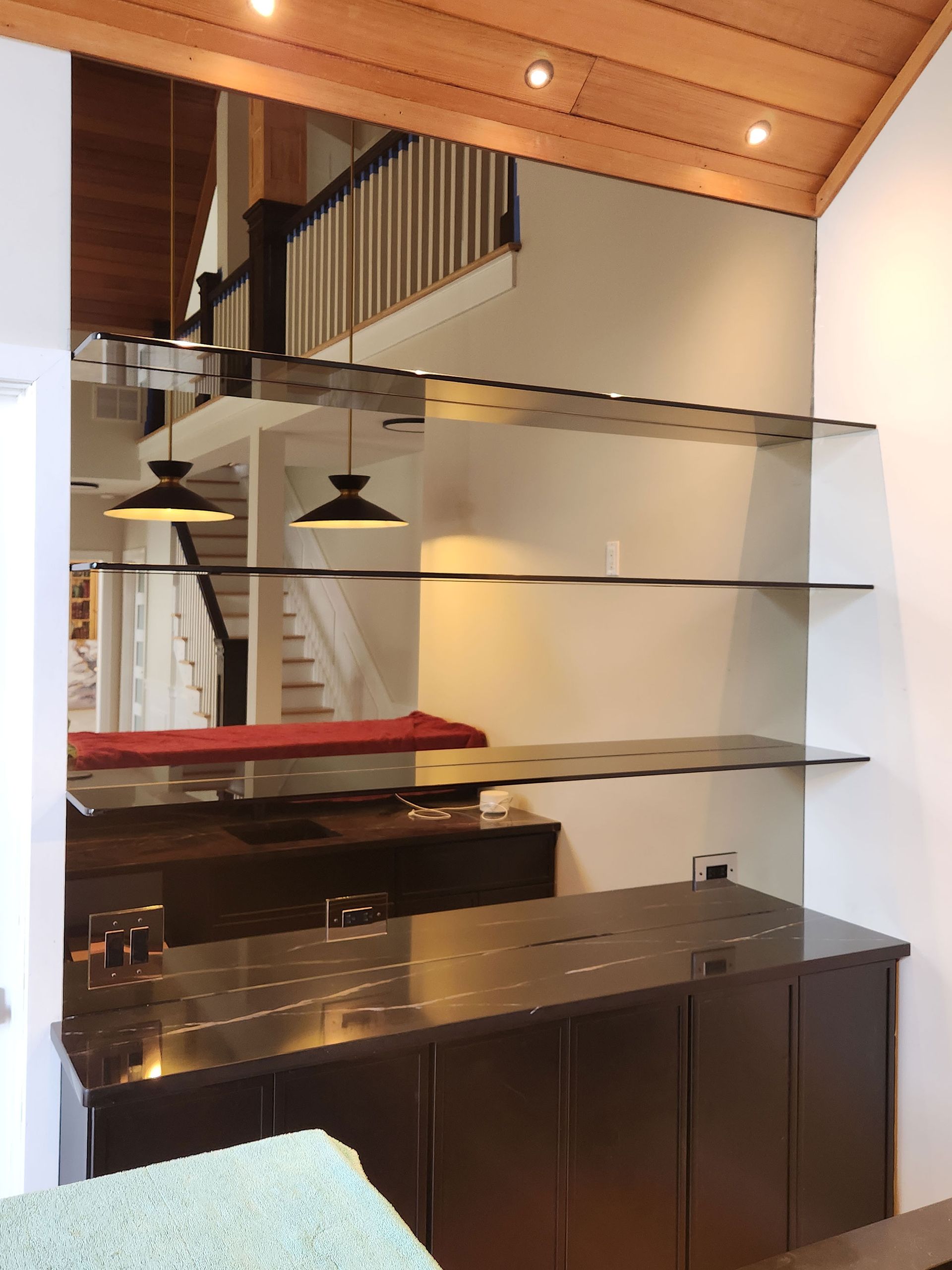 Glass shelves