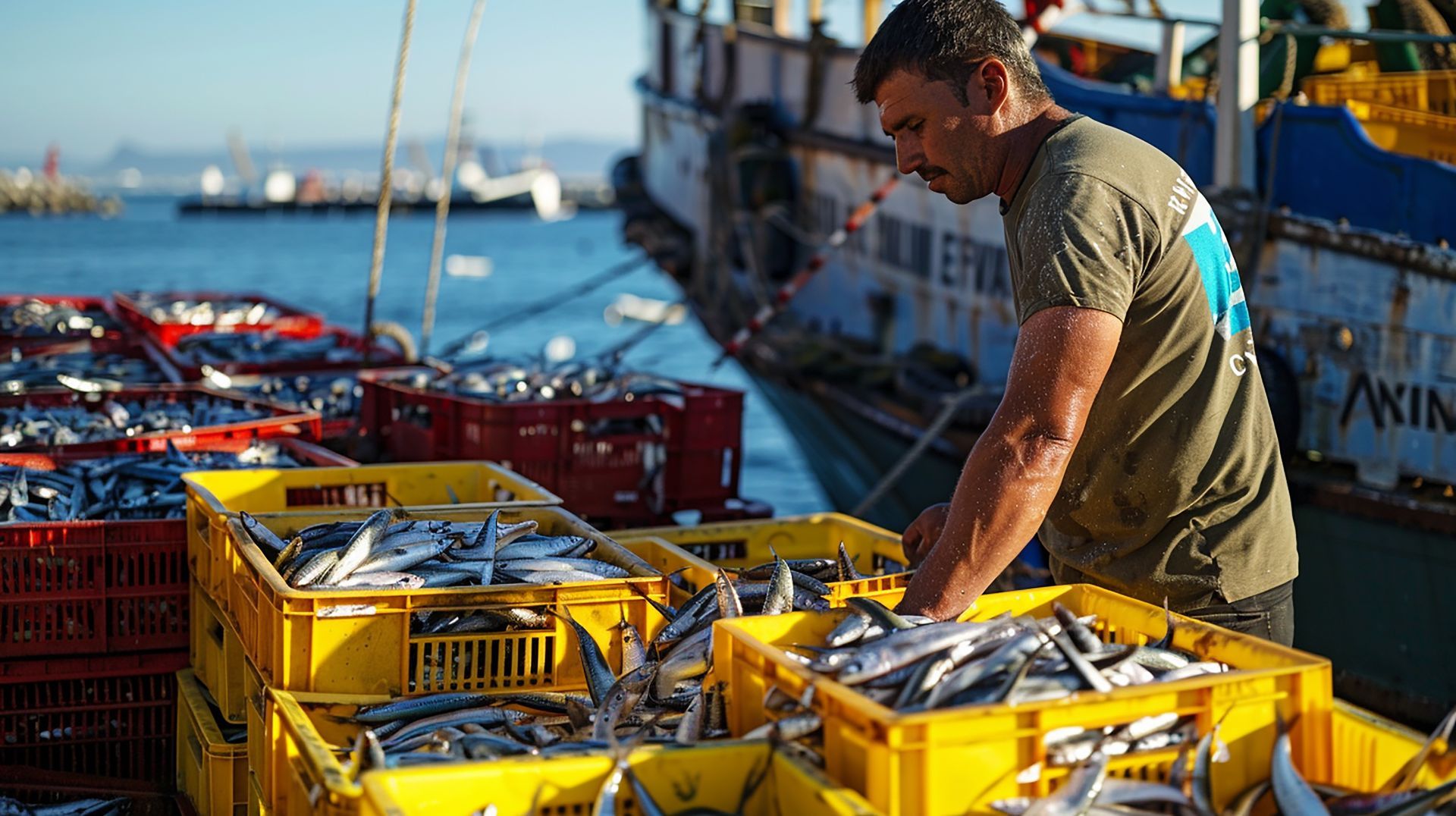 commercial fisherman at work