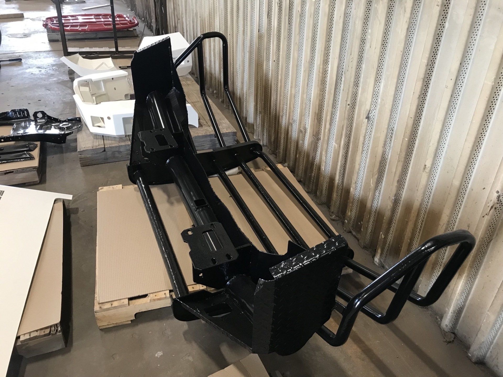 Custom black grill guard