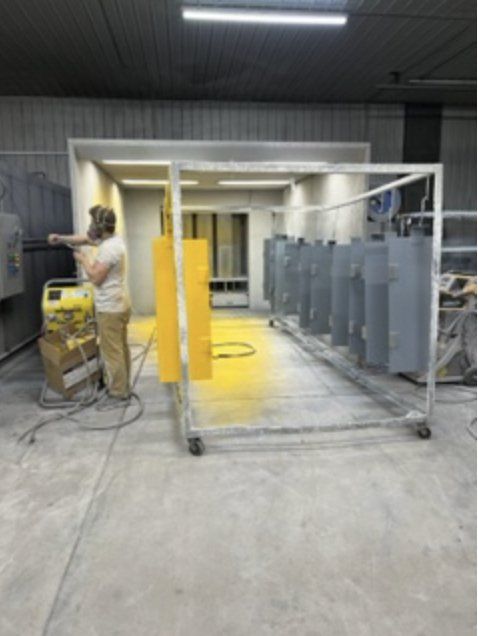 power coating yellow