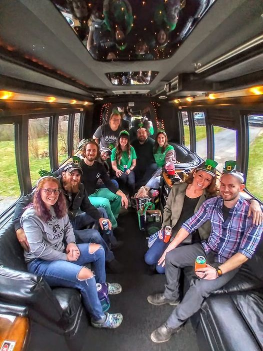 People inside a party bus