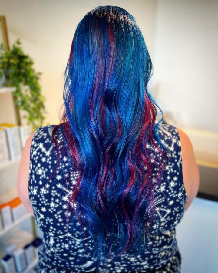 Hair coloring with dressing