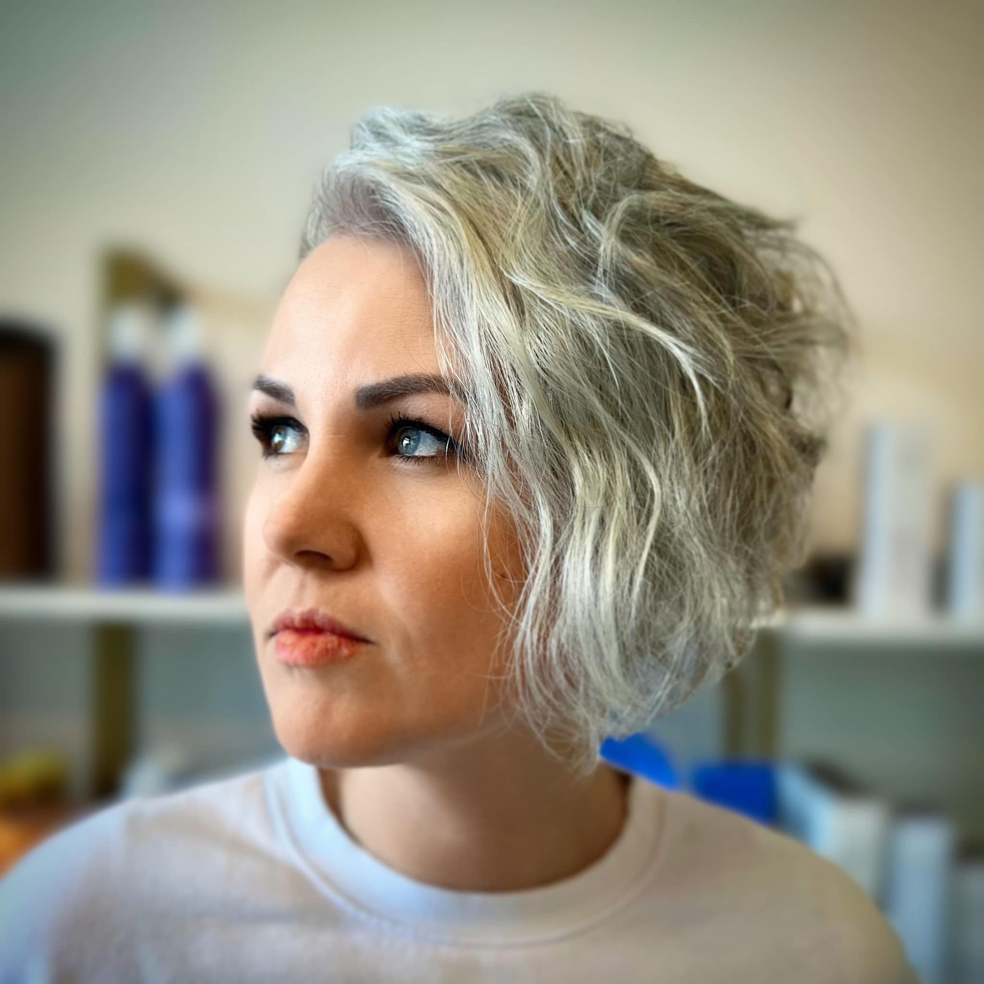 Hair coloring with dressing