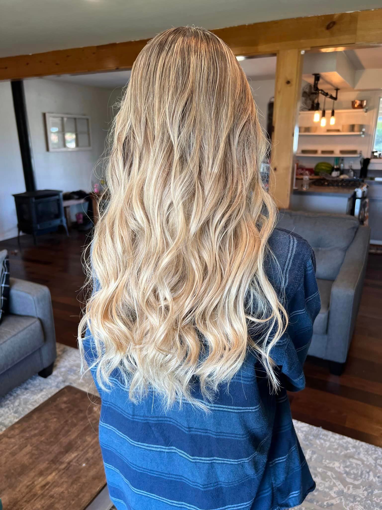 Hair coloring with dressing