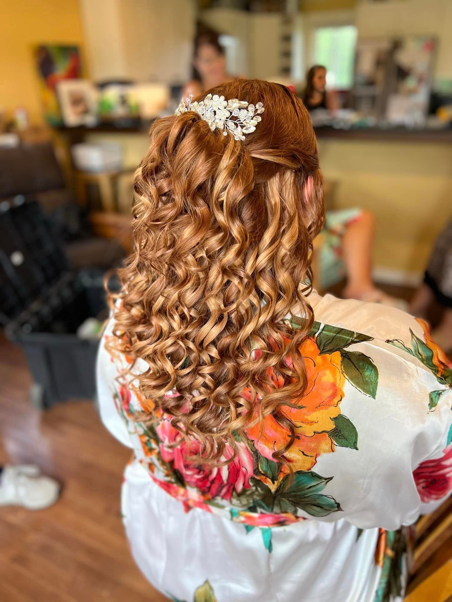 Hair coloring with dressing