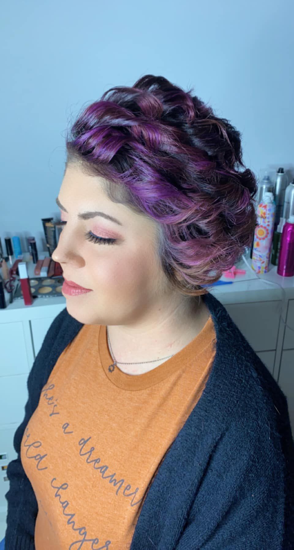 Hair coloring with dressing