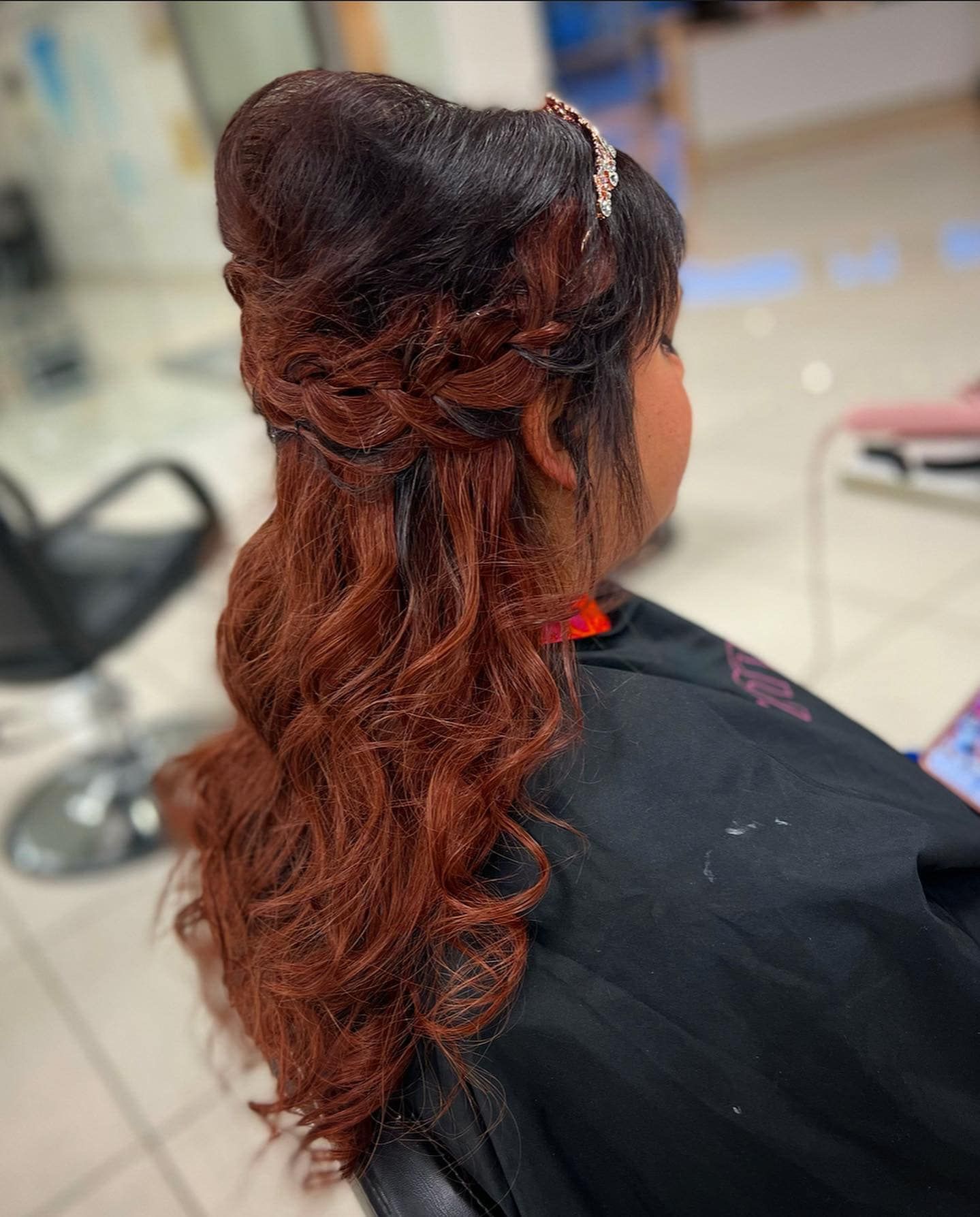 Hair coloring with dressing