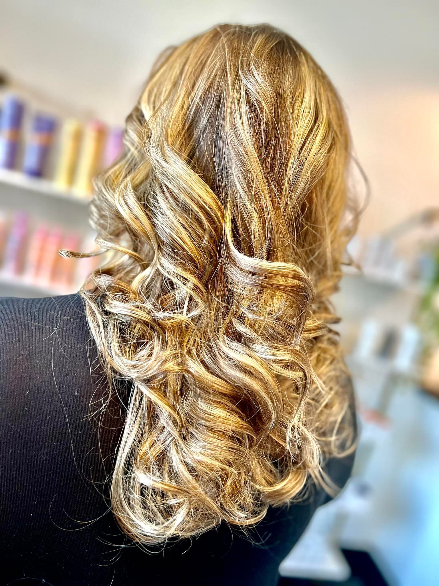 Hair coloring with dressing