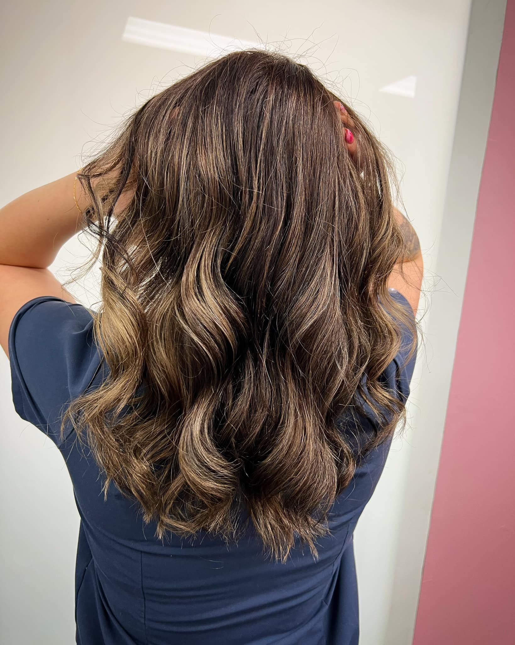 Hair coloring with dressing