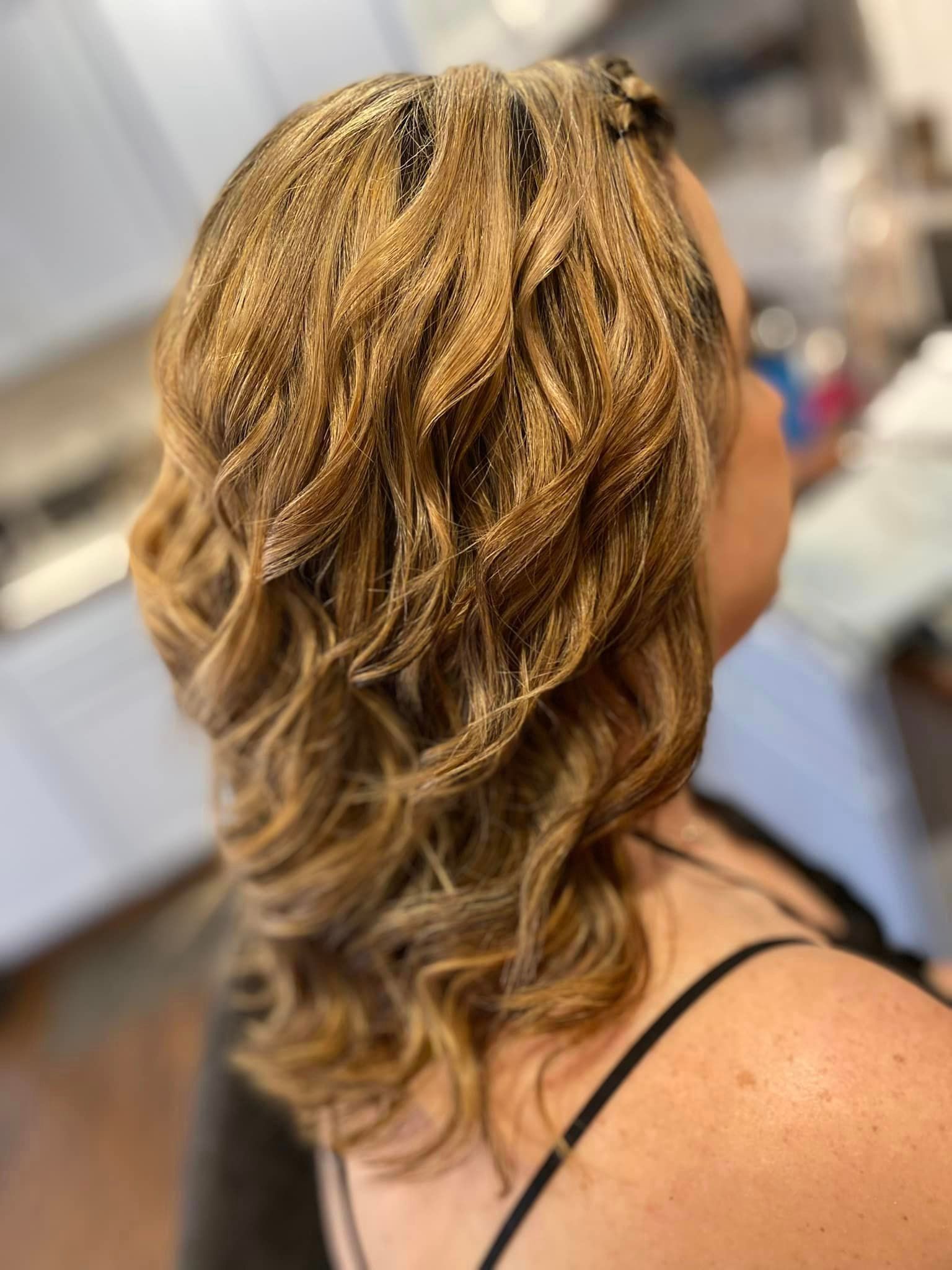 Hair coloring with dressing