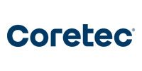 Coretec logo: dark blue wordmark on a white background.