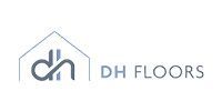 Logo for DH Floors: gray letters 