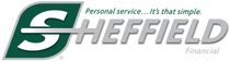 A logo for sheffield financial that says personal service it 's that simple